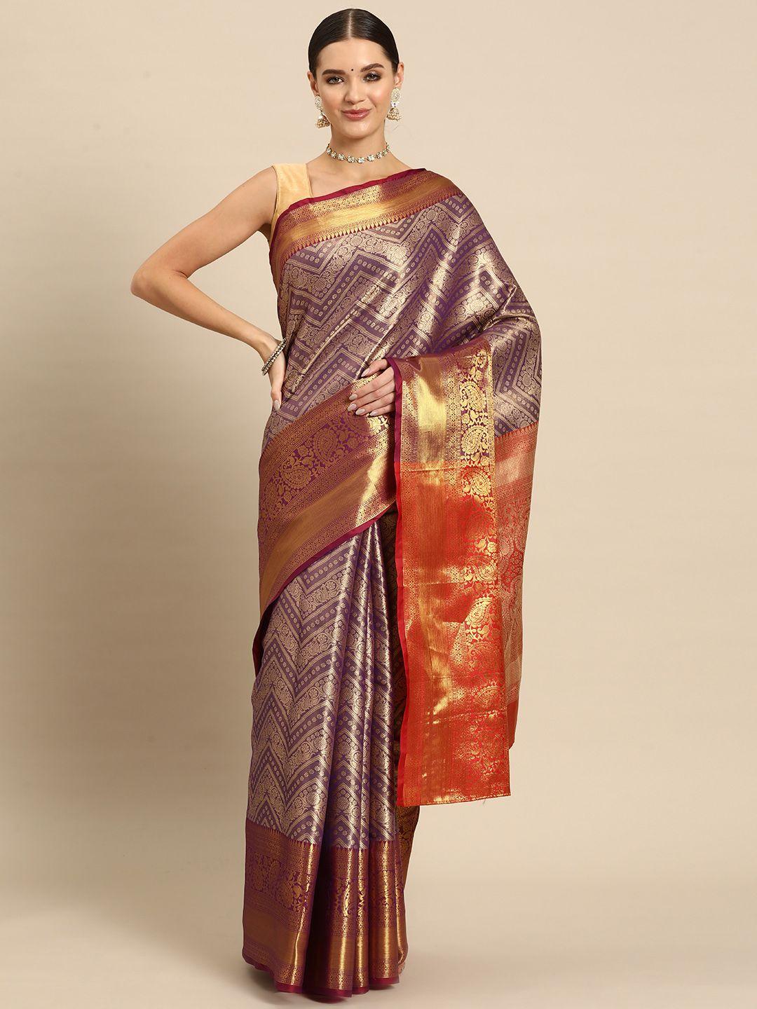 just fashion ethnic motifs zari art silk kanjeevaram saree