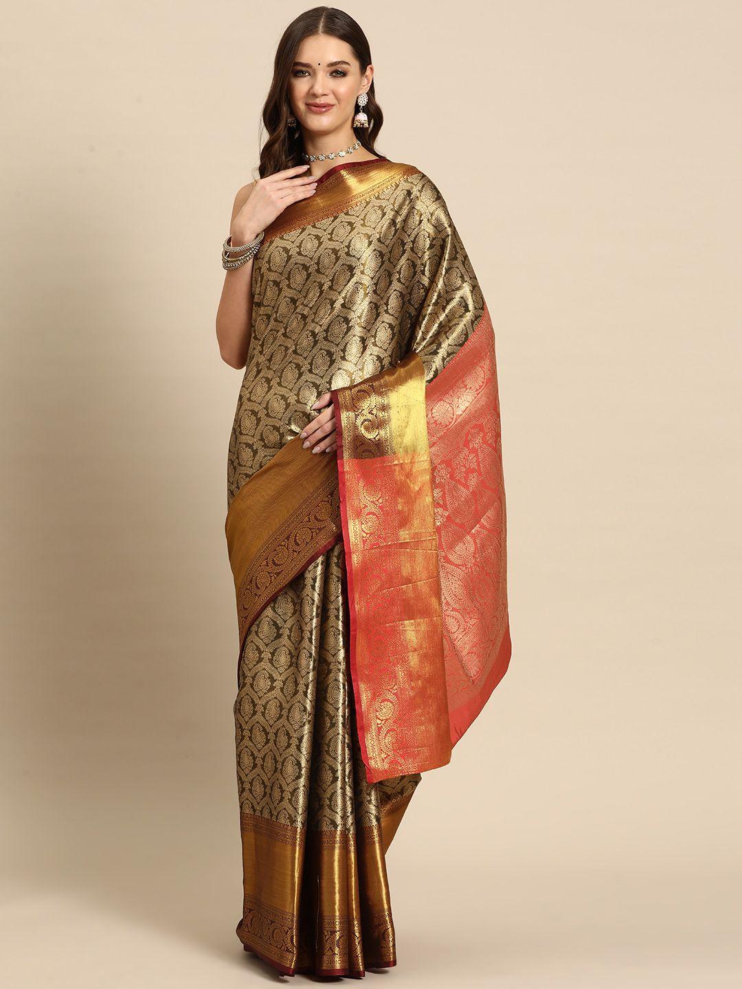 just fashion ethnic motifs zari kanjeevaram saree