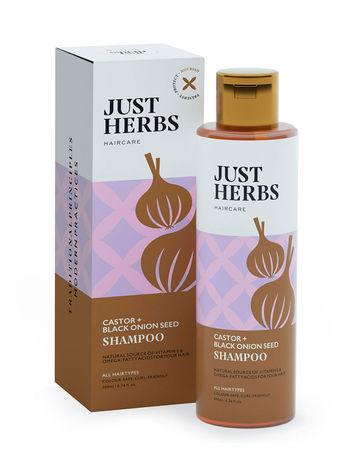 just herbs castor + black onion seed shampoo (200 ml)
