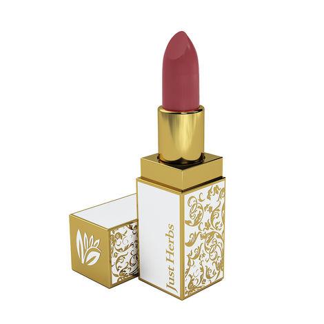 just herbs herb enriched ayurvedic lipstick (rose brown, shade no. 8)