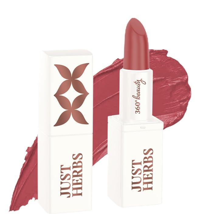 just herbs herb enriched ayurvedic lipstick 08 margee (rose brown) - 1.8 gm