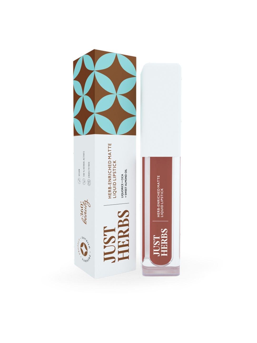 just herbs herb-enriched matte liquid lipstick 2 ml - cinnamon spice 13