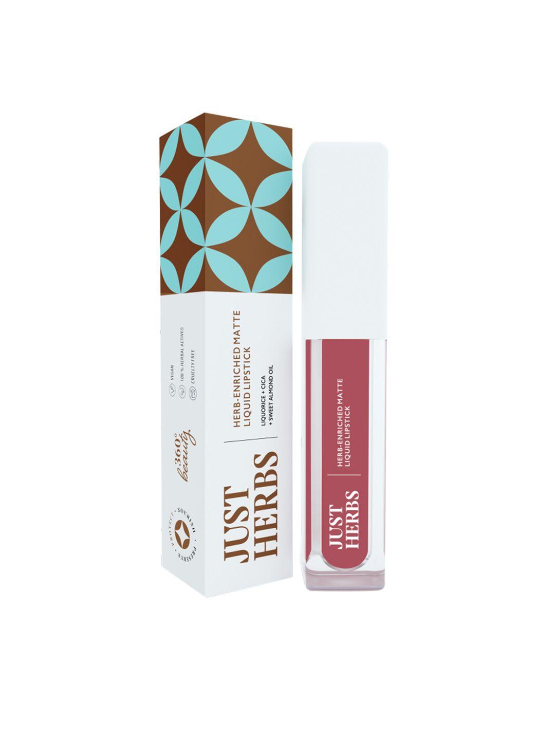 just herbs herb-enriched matte liquid lipstick 2 ml - dusty rose 03