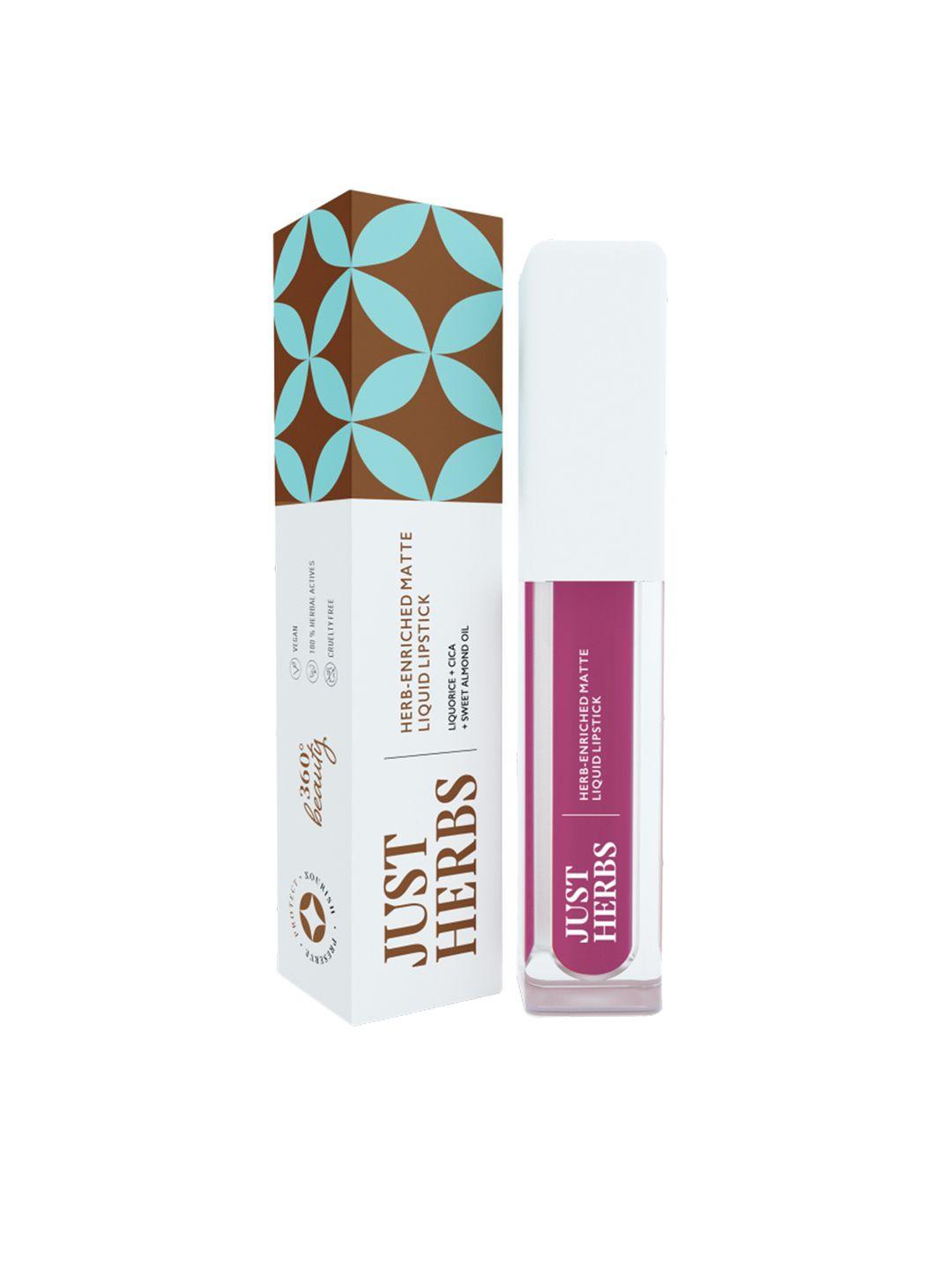 just herbs herb-enriched matte liquid lipstick 2 ml - fuchsia pearl 08