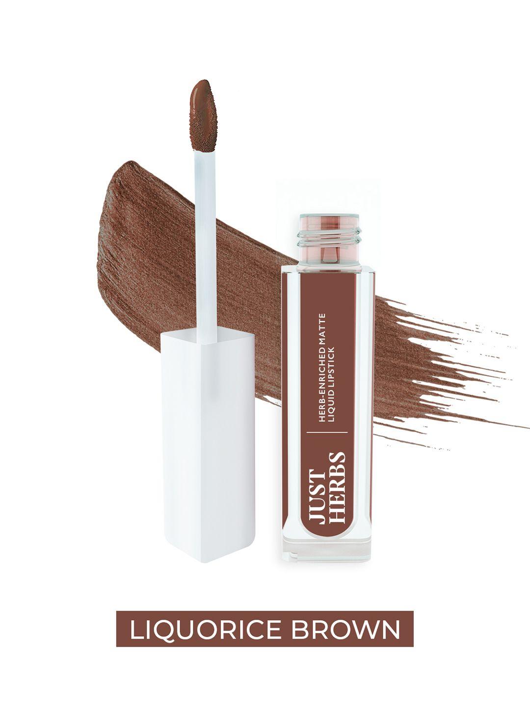 just herbs herb-enriched matte liquid lipstick 2 ml - liquorice brown 12