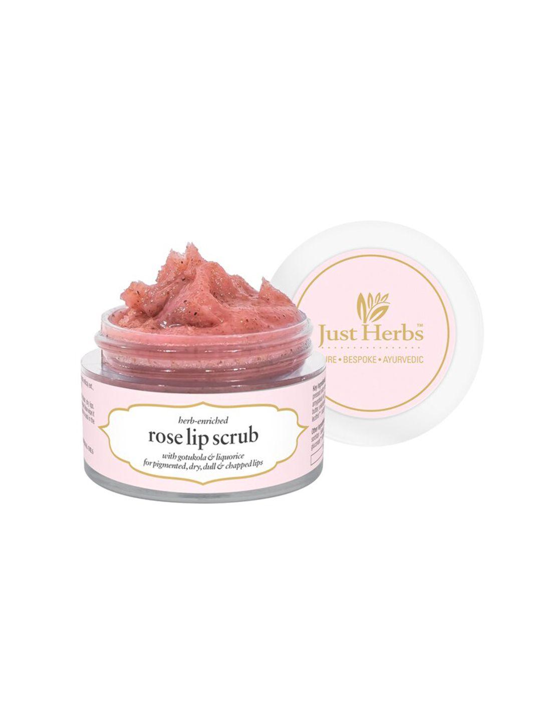 just herbs herb-enriched vegan rose lip scrub 15 gm