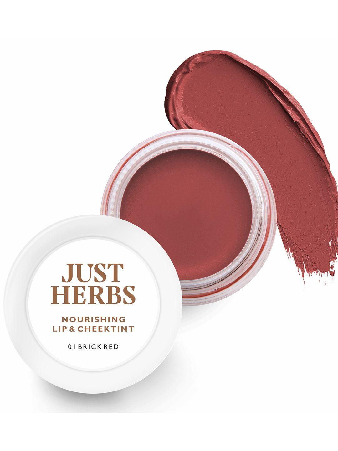 just herbs lip and cheek tint and blush - 01 brick red 4 g