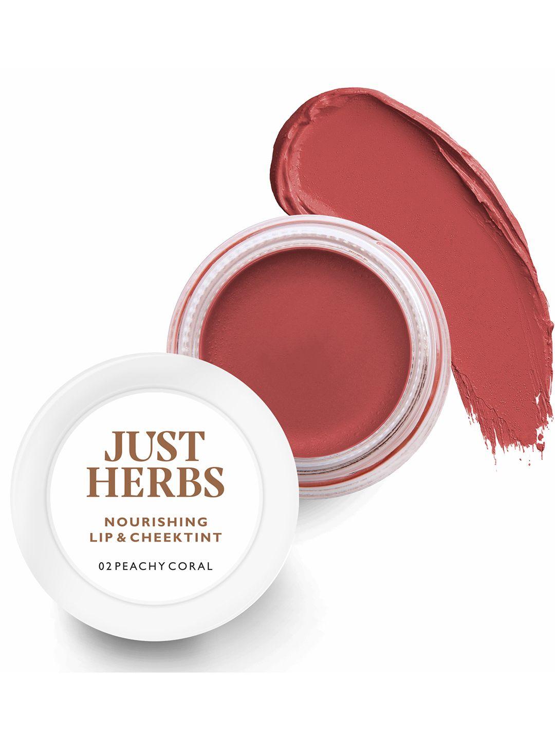 just herbs lip and cheek tint and blush 4g - 02 peachy coral