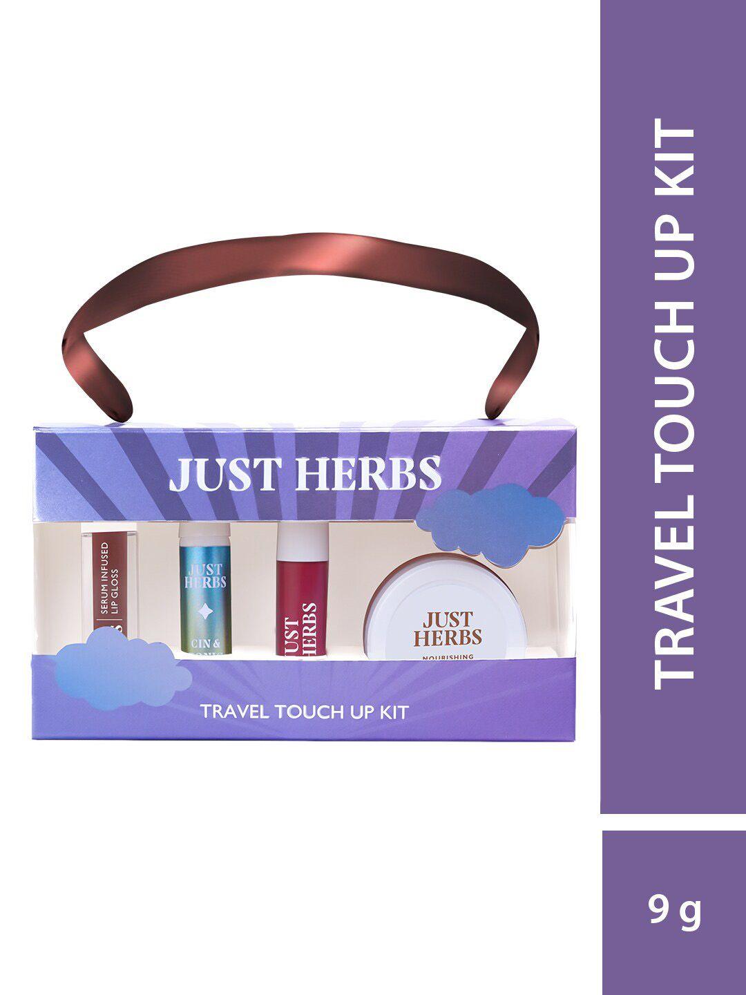 just herbs set of 4 travel touch up makeup kit