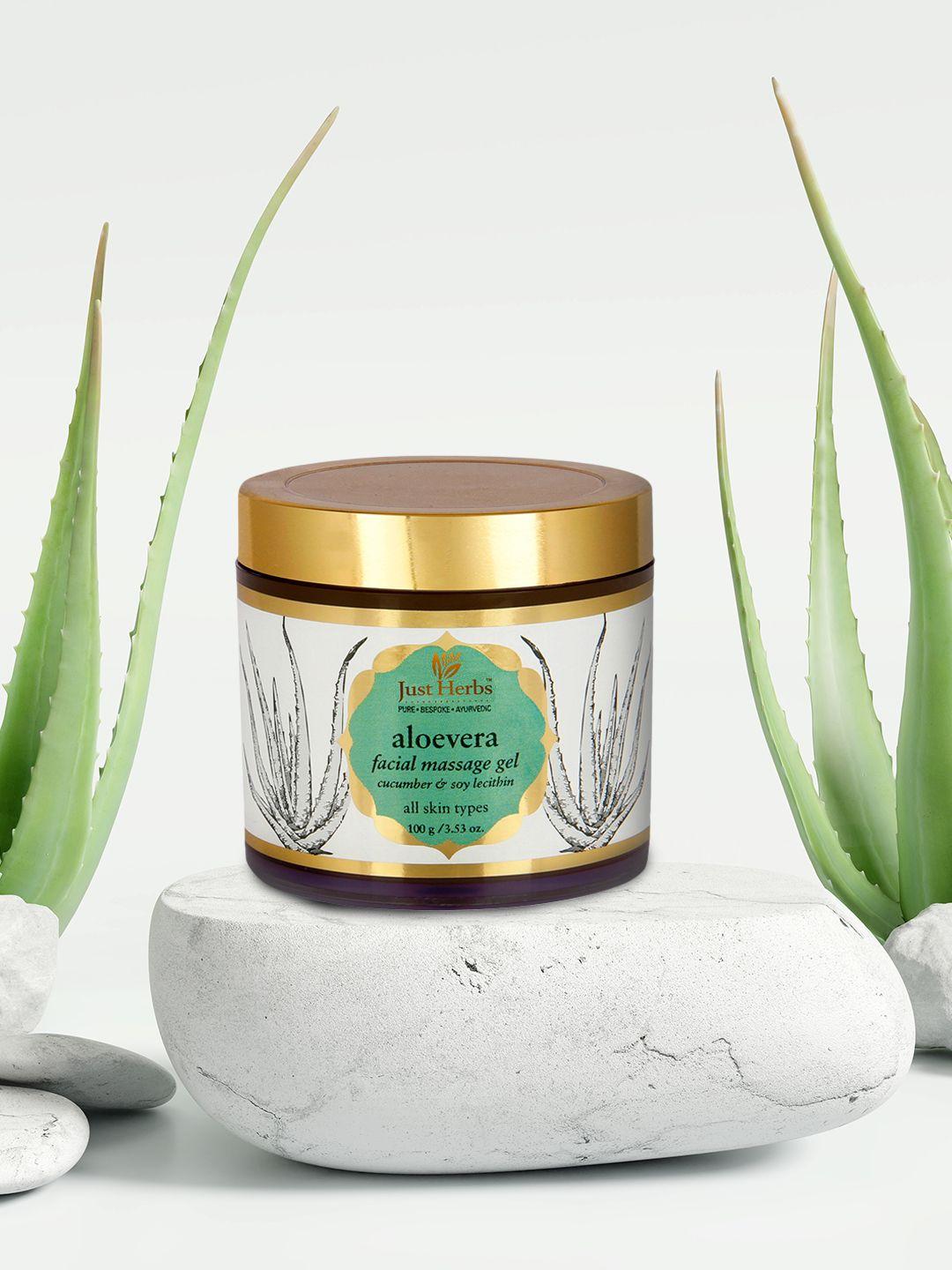 just herbs unisex aloe vera moisturizing face gel for oily skin 100ml