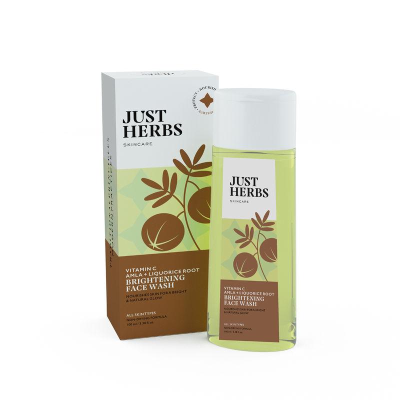 just herbs vitamin c amla + liquorice root brightening face wash