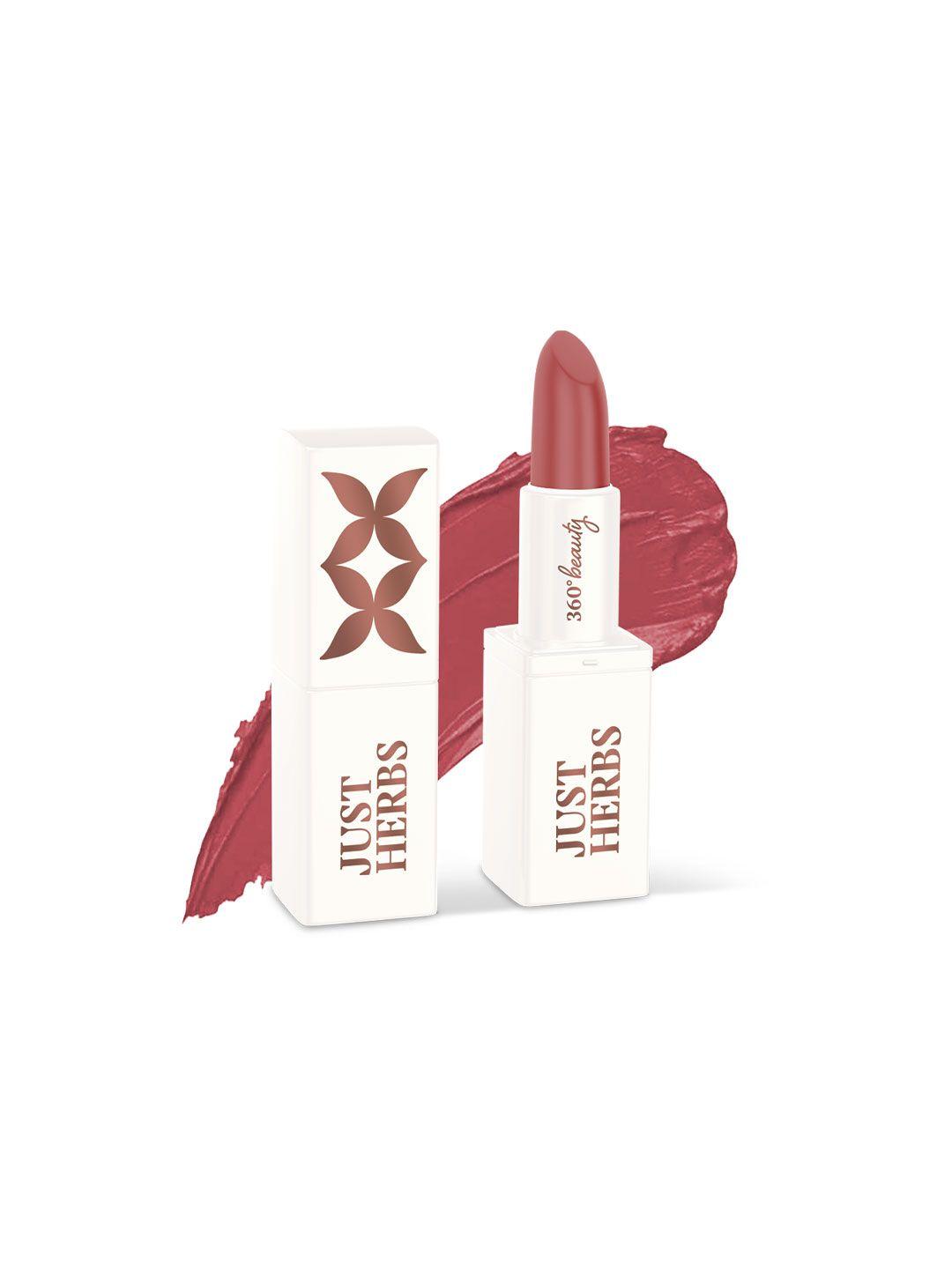 just herbs women creamy matte mini lipstick - 08 rose brown 1.8gm