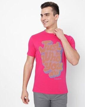 just who in slim fit crew-neck t-shirt