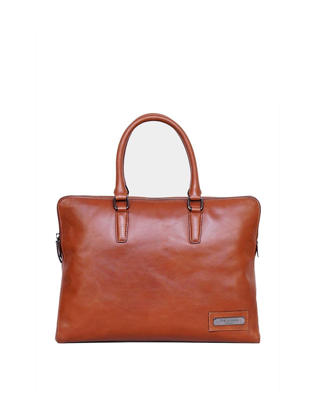 justanned men tan leather 14 inch laptop bag