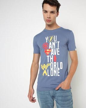 justice league crew-neck slim fit t-shirt