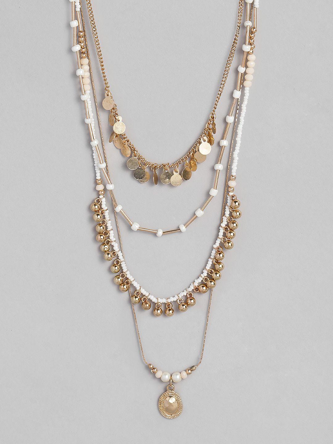 justpeachy gold & white gold-plated layered chain