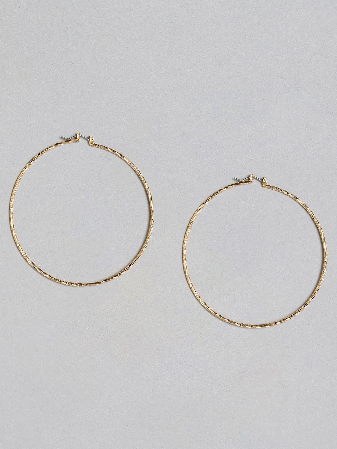justpeachy gold-plated circular hoop earrings