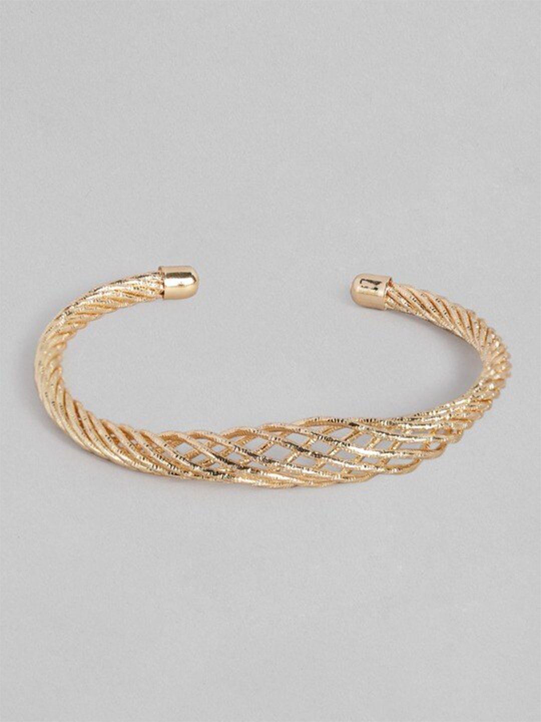 justpeachy gold-plated cuff bracelet