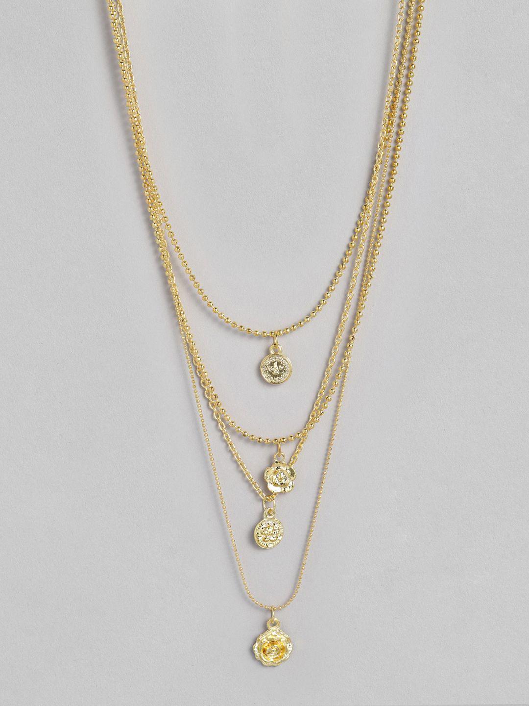 justpeachy gold-plated layered chain