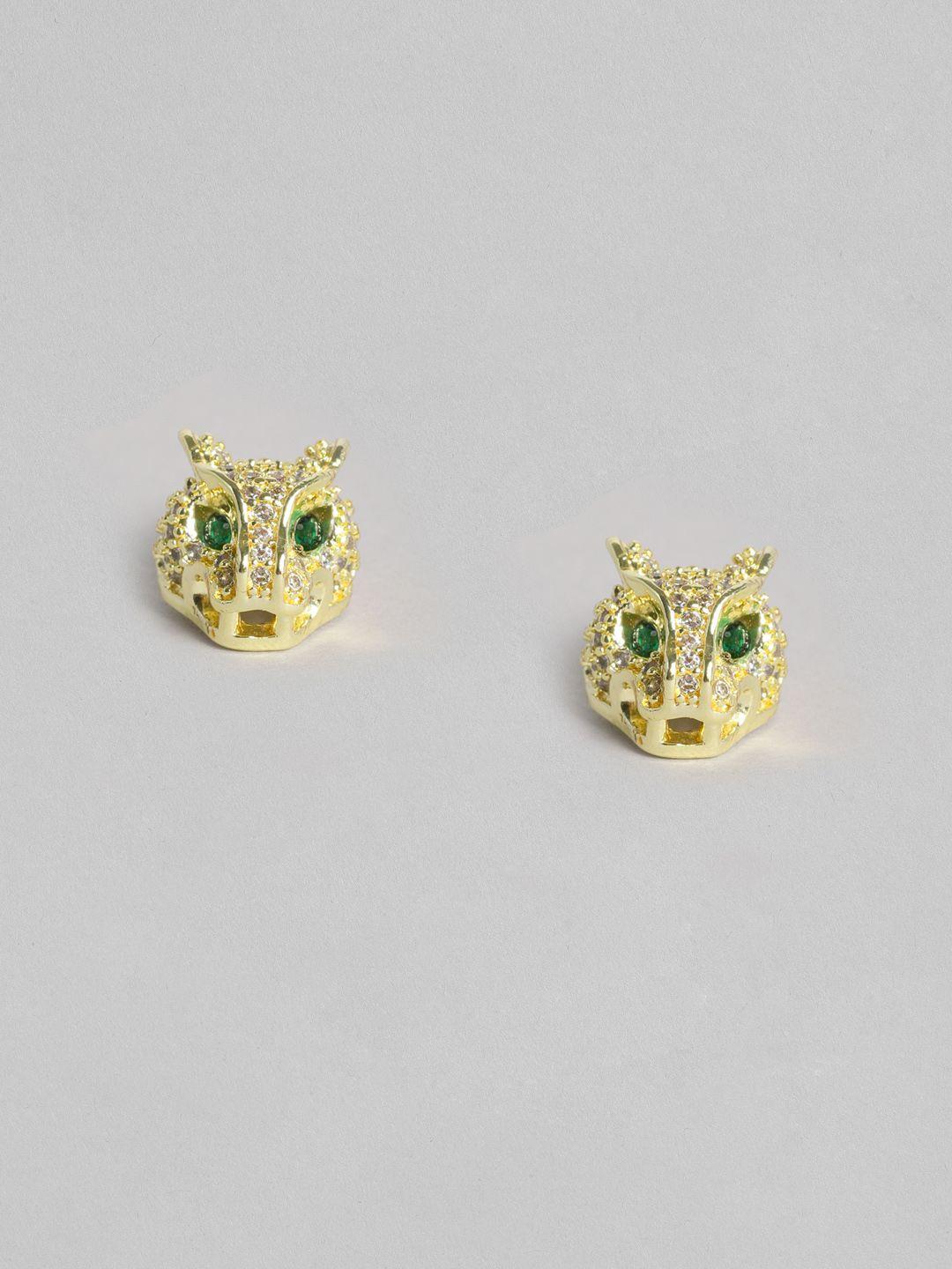 justpeachy gold-toned animal shaped studs