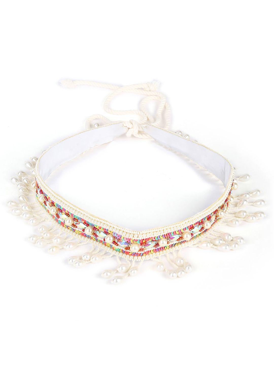 justpeachy multi colored embellished waist belt saree accessories