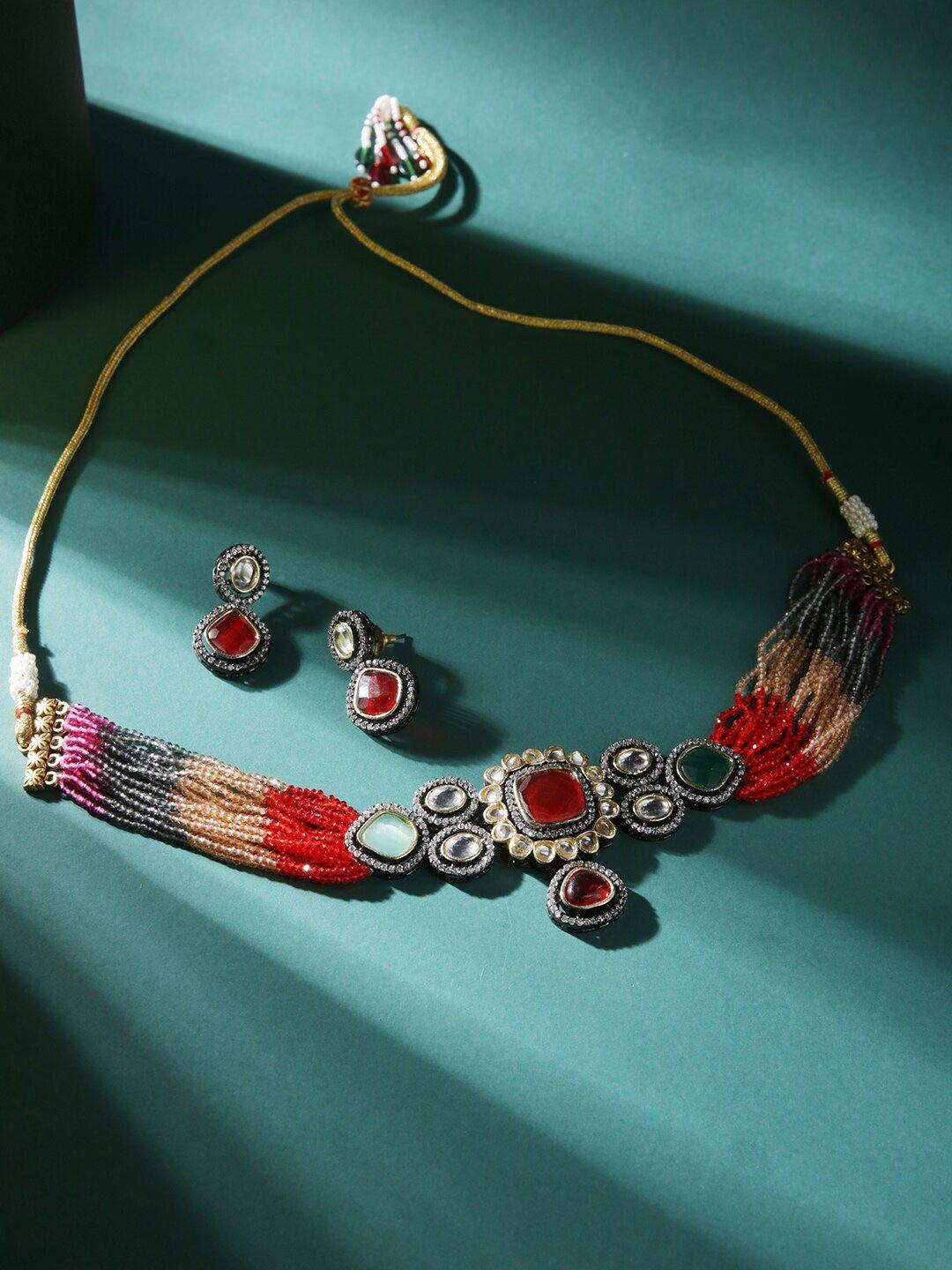 justpeachy rhodium-plated jewellery set