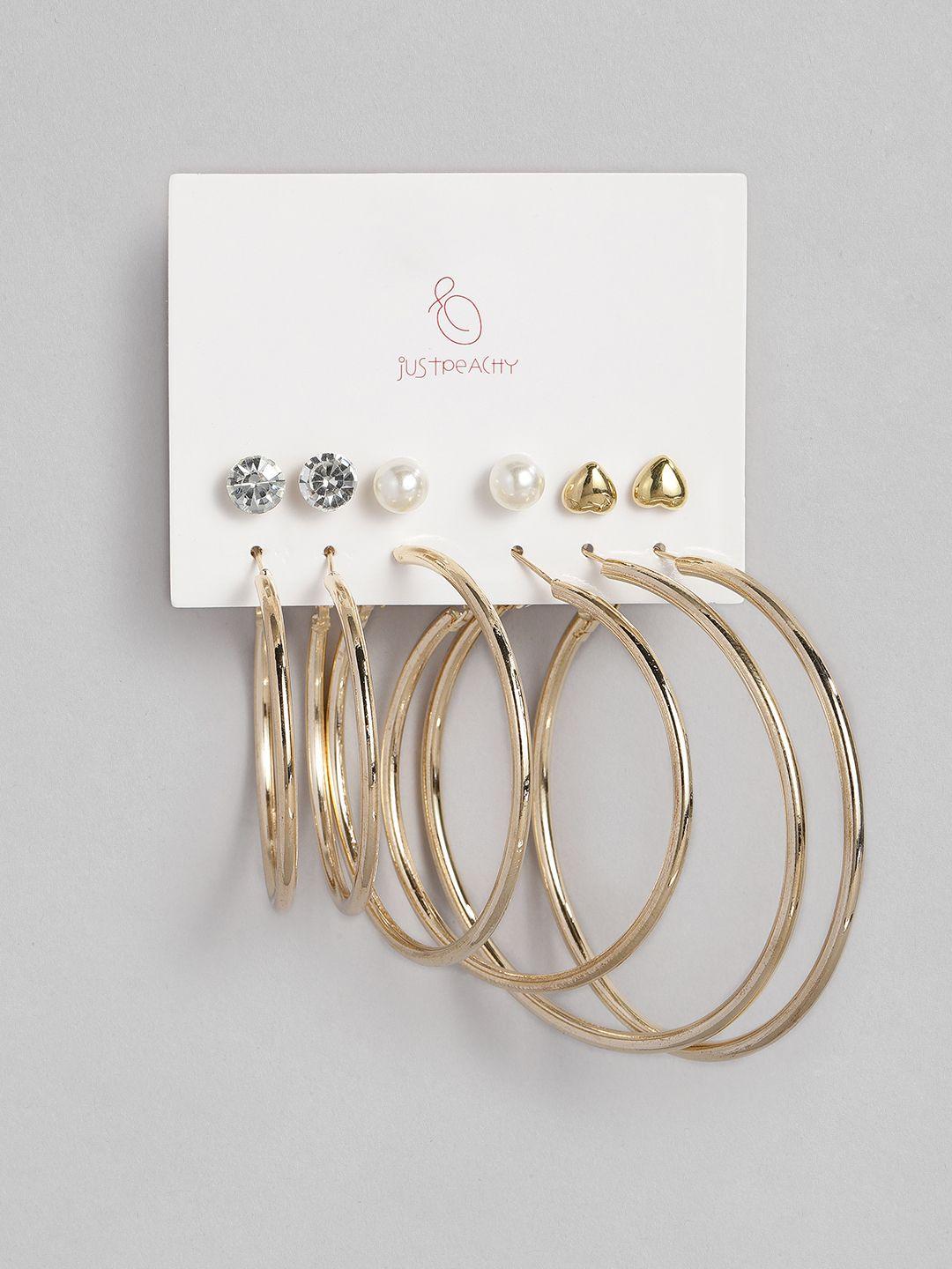 justpeachy set of 6 earrings