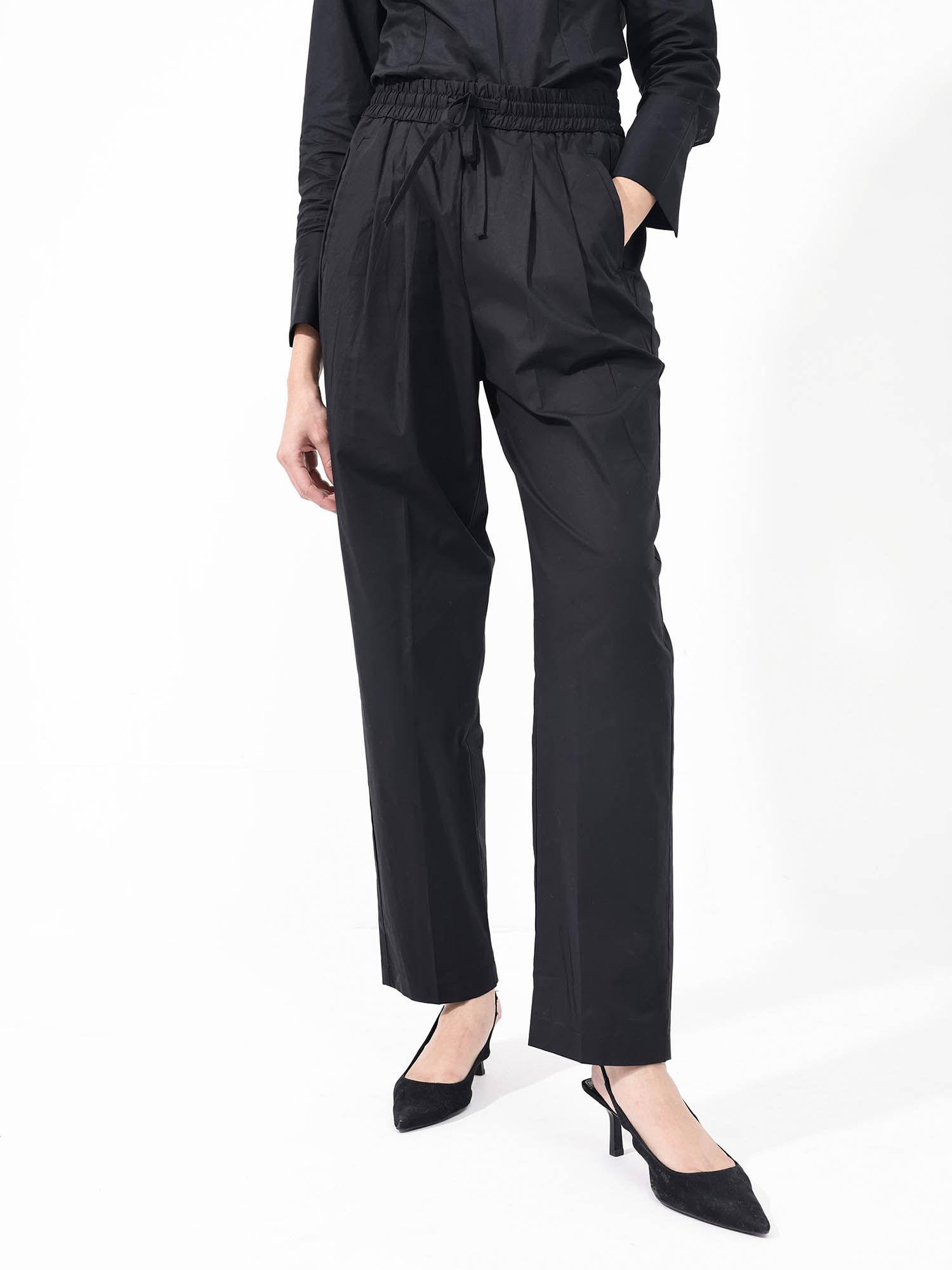 juven primary black solid trouser