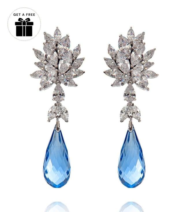 juwelina paris hearts on fire liberte blue sterling silver dangler earrings