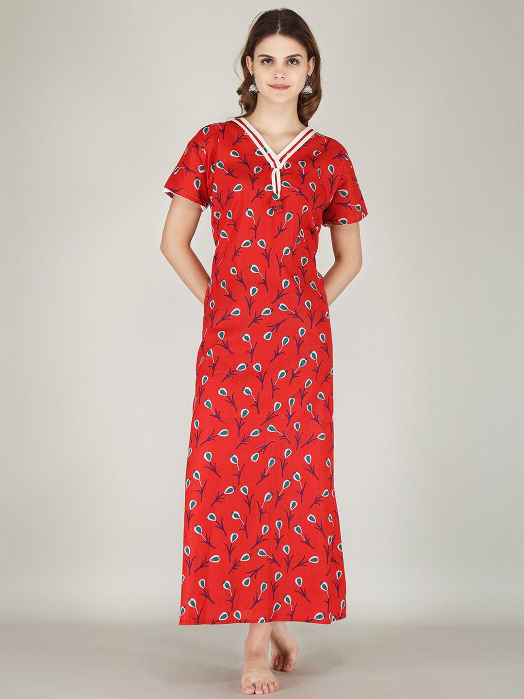 jvsp fashion floral printed maxi everyday nightdress