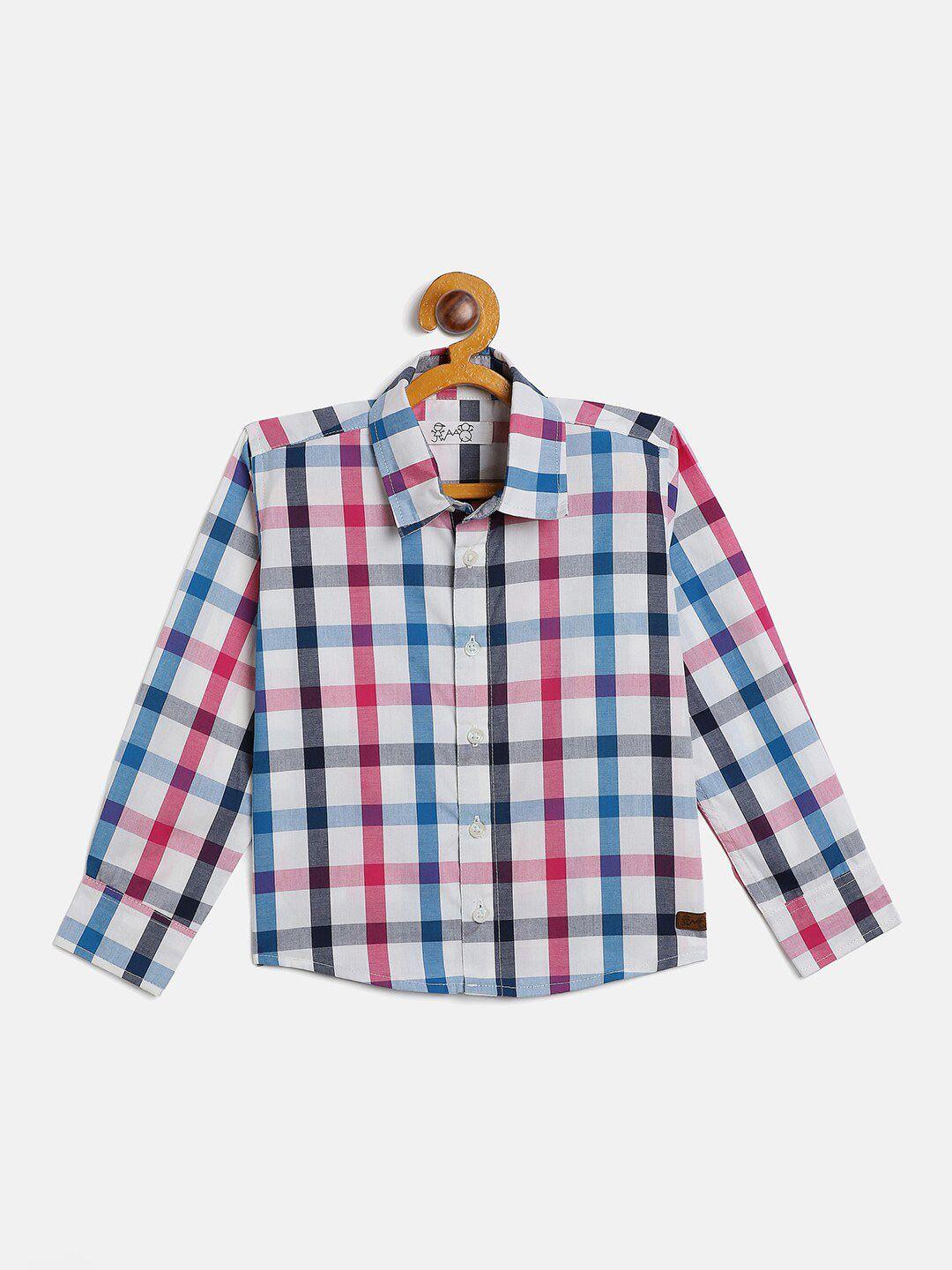 jwaaq boys relaxed checked casual pure cotton shirt