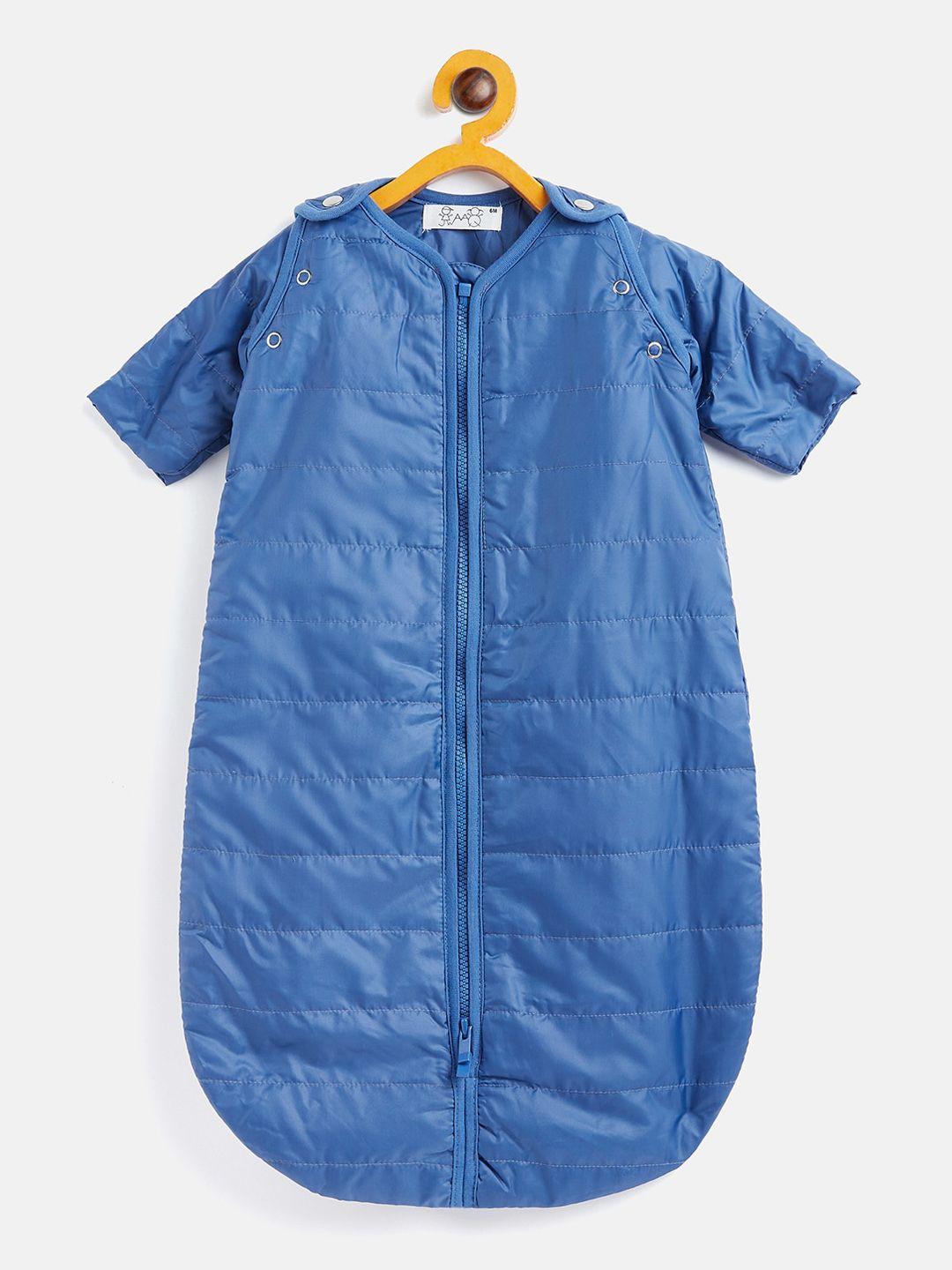 jwaaq infant kids blue solid pure cotton sleeping bag