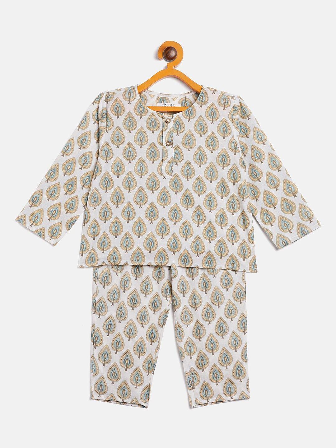jwaaq infant kids ethnic motifs printed night suit