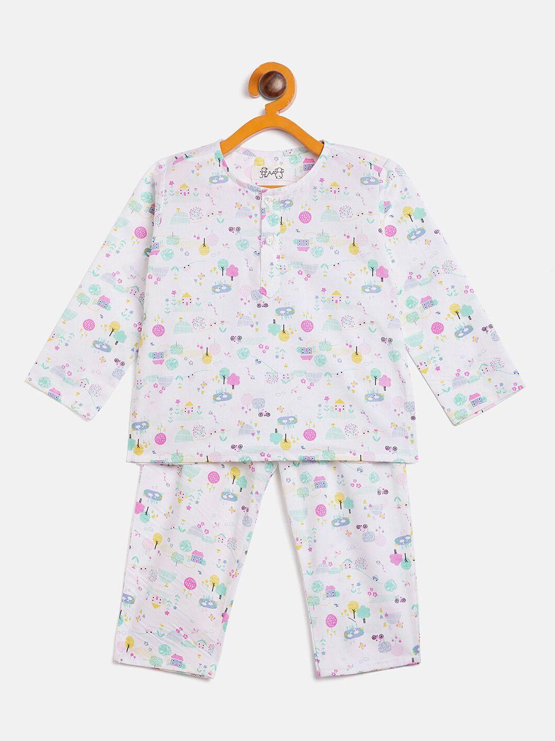 jwaaq infant kids graphic printed pure cotton night suit