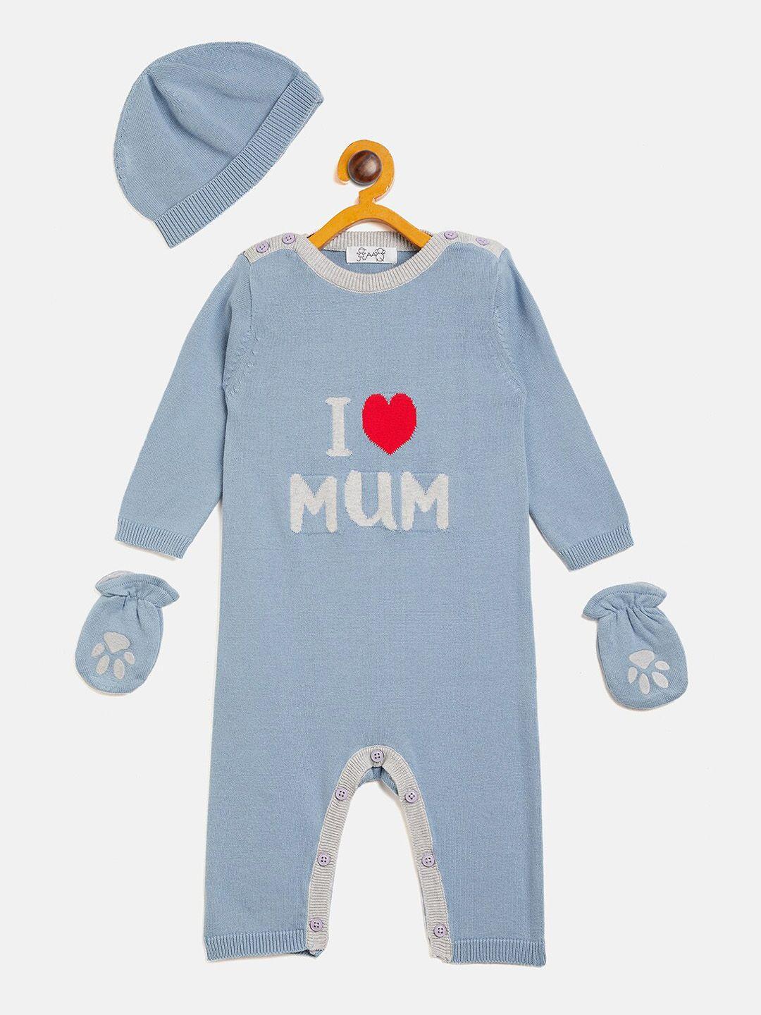 jwaaq infants pure cotton rompers with cap & mittens