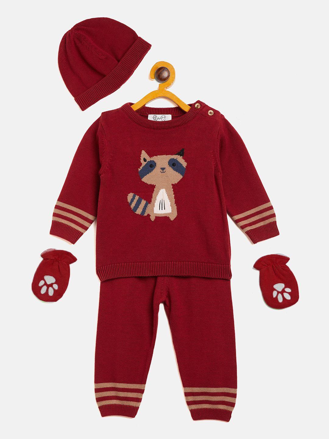 jwaaq infants self design pure cotton clothing set