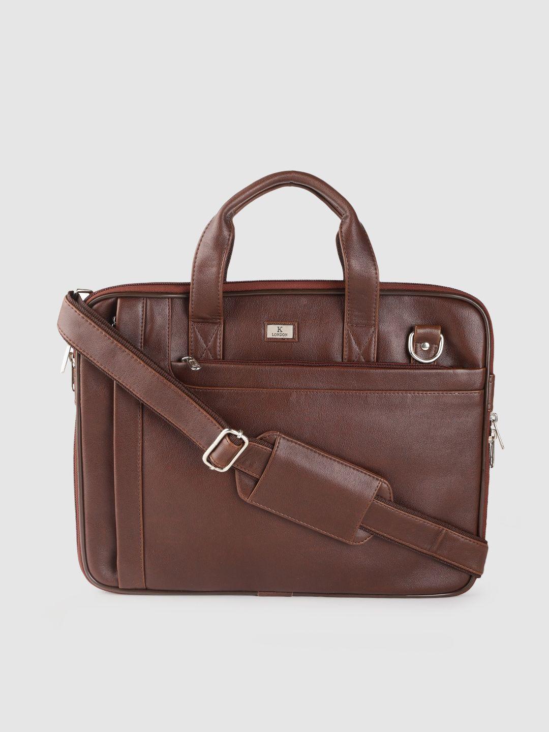 k london unisex brown laptop bag