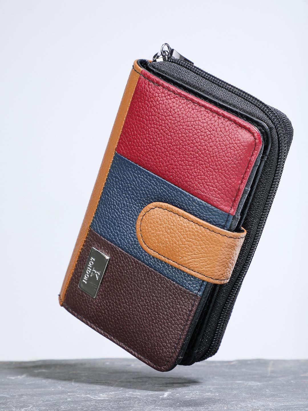 k london women multicoloured leather two fold wallet