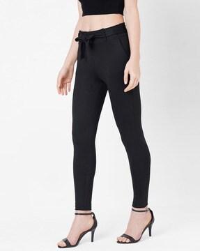 k4014 high-rise skinny jeggings with belt