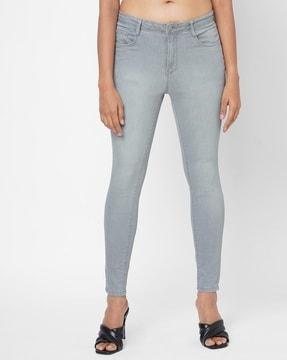 k4014 lightly washed skinny fit jeans