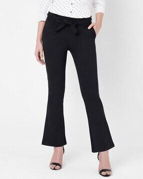 k5013 high-rise flared jeggings with belt