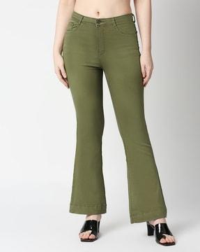 k5013 mid-rise flared jeans