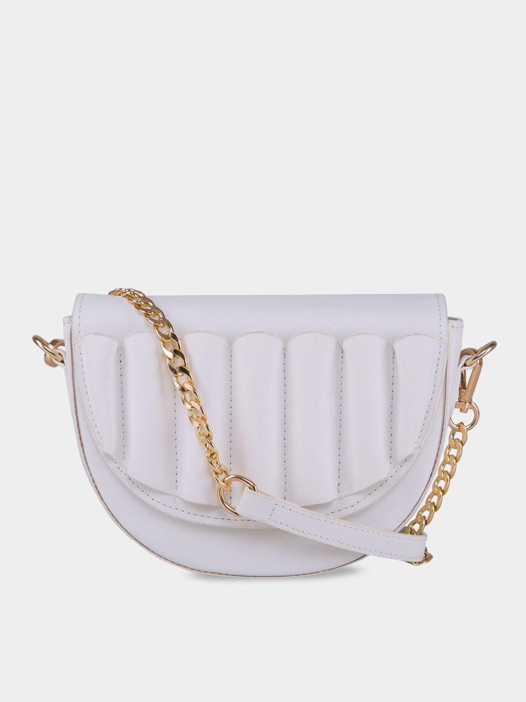 kaaytee half moon sling bag with quilted details