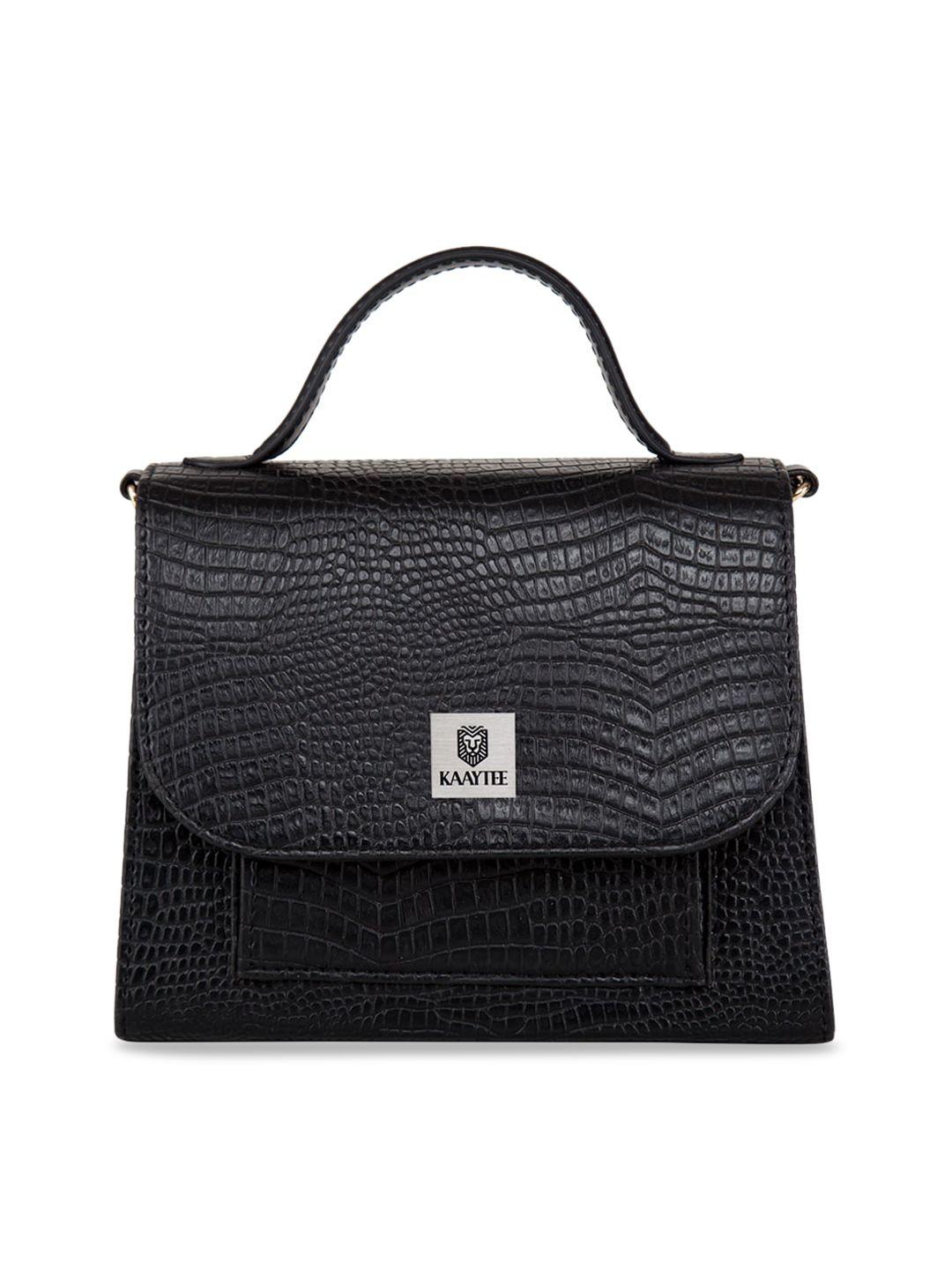 kaaytee textured leather structured satchel