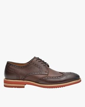 kadynn leather lace-up derby shoes