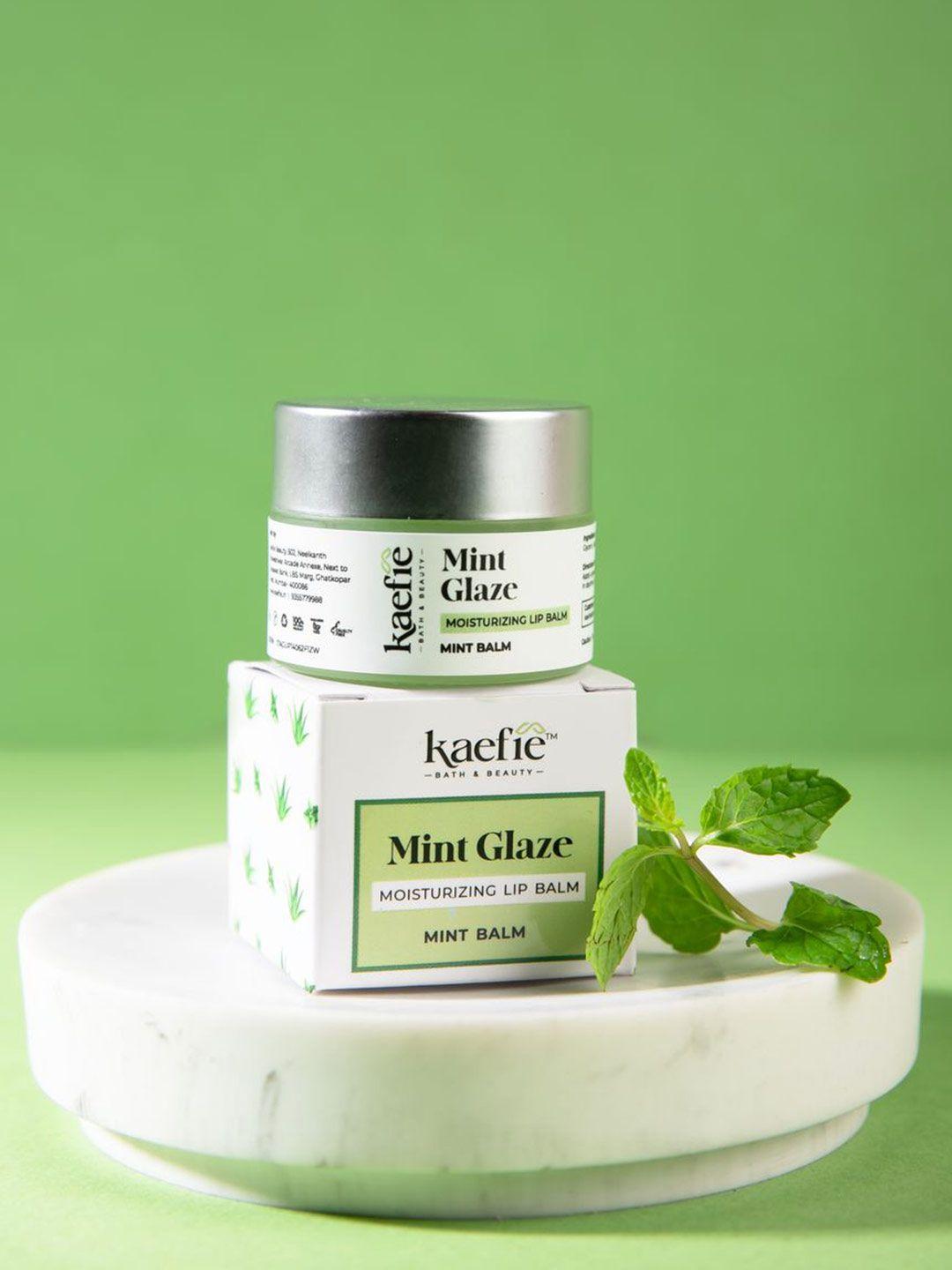 kaefie beauty mint glaze moisturizing lip balm with grapeseed oil & aloe vera - 15g