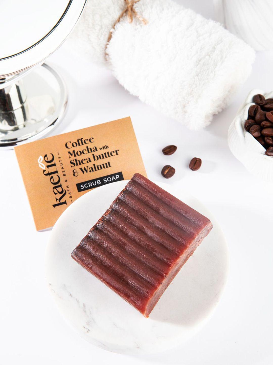 kaefie beauty set of 2 coffee mocha bathing scrub soap