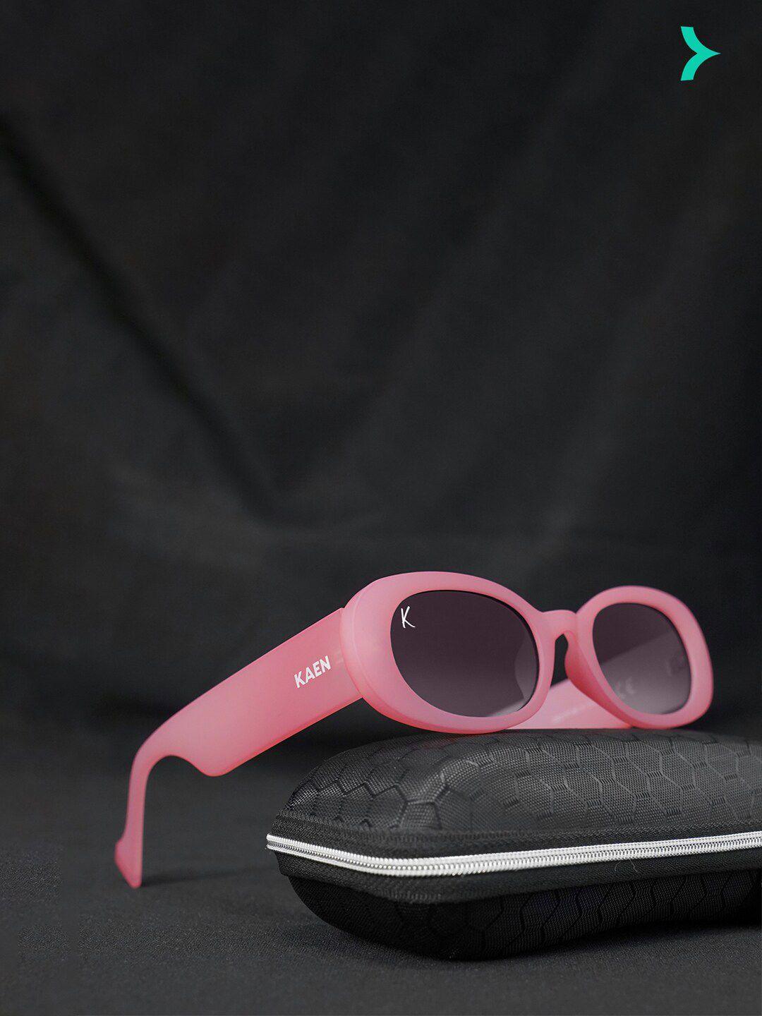 kaen eyewear women oval sunglasses with uv protected lens