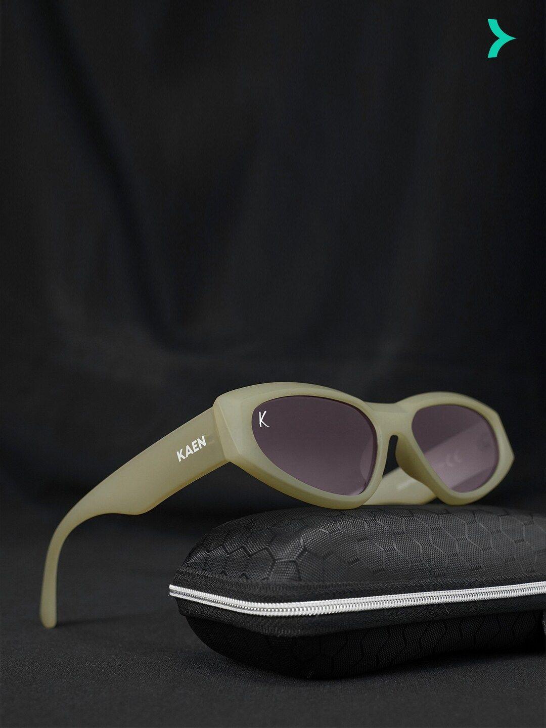 kaen eyewear women oval sunglasses with uv protected lens