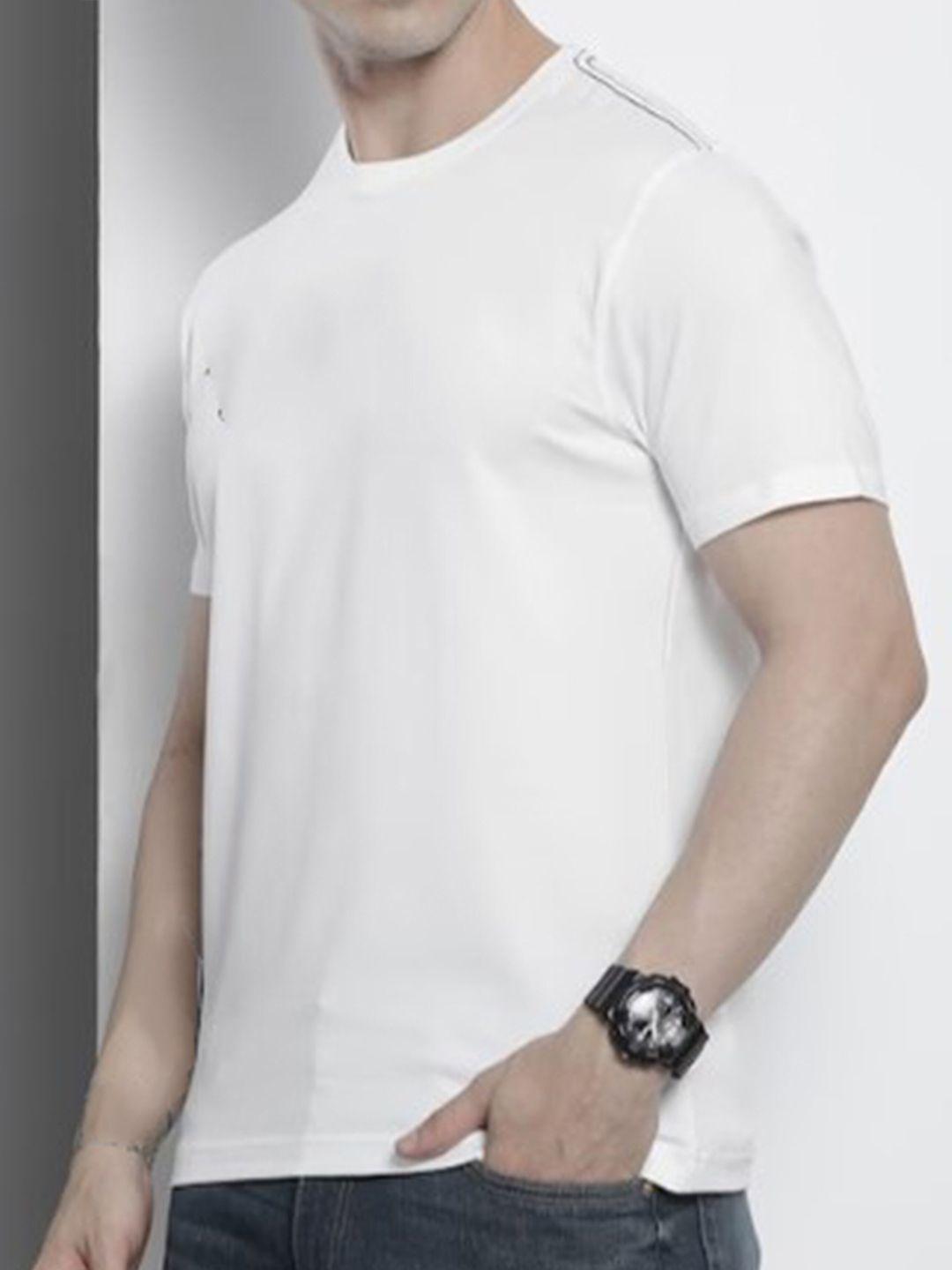 kaezri men white polo collar pockets t-shirt